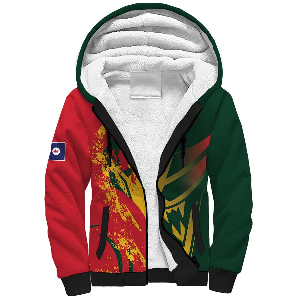 Custom Australia Tasmania Cricket Sherpa Hoodie Go Tasmanian Tigers - Grunge Style