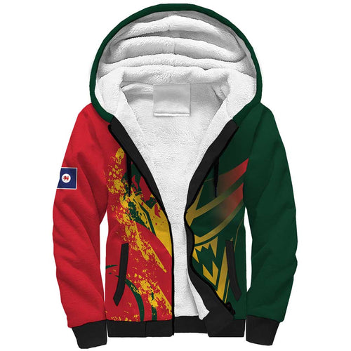 Custom Australia Tasmania Cricket Sherpa Hoodie Go Tasmanian Tigers - Grunge Style