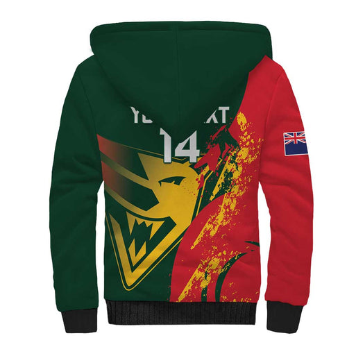 Custom Australia Tasmania Cricket Sherpa Hoodie Go Tasmanian Tigers - Grunge Style