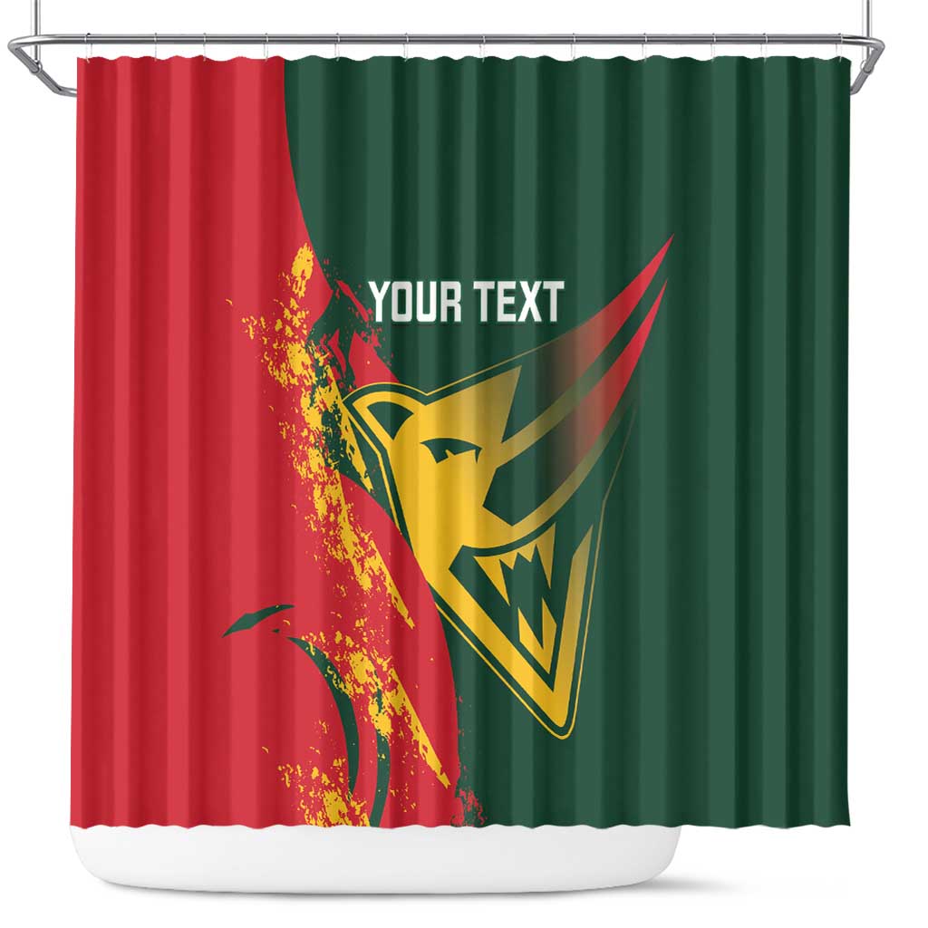 Custom Australia Tasmania Cricket Shower Curtain Go Tasmanian Tigers - Grunge Style