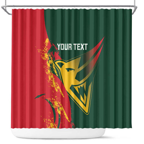 Custom Australia Tasmania Cricket Shower Curtain Go Tasmanian Tigers - Grunge Style