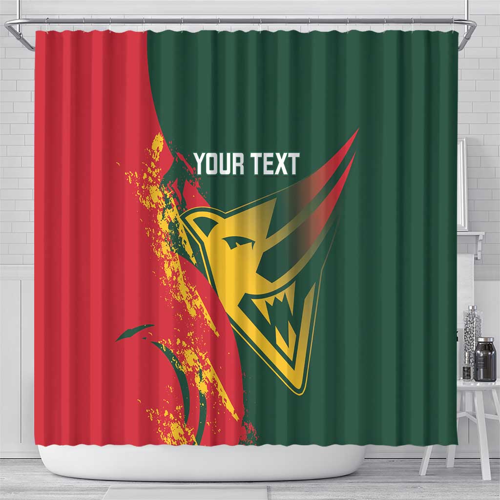 Custom Australia Tasmania Cricket Shower Curtain Go Tasmanian Tigers - Grunge Style