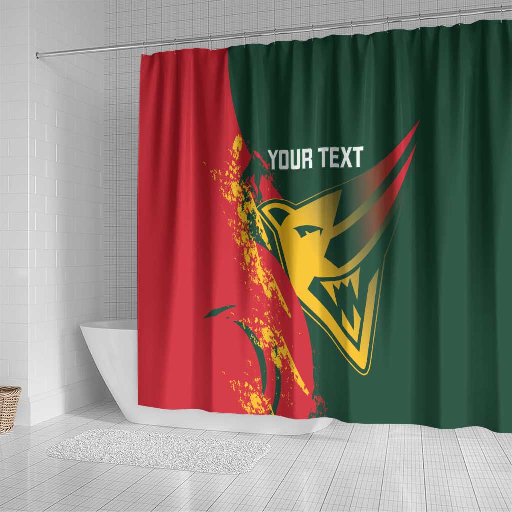 Custom Australia Tasmania Cricket Shower Curtain Go Tasmanian Tigers - Grunge Style