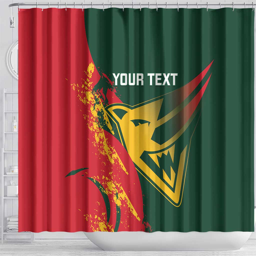 Custom Australia Tasmania Cricket Shower Curtain Go Tasmanian Tigers - Grunge Style
