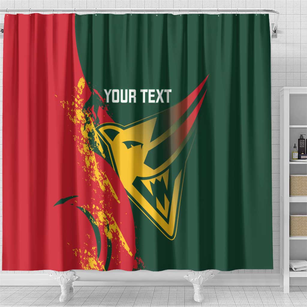 Custom Australia Tasmania Cricket Shower Curtain Go Tasmanian Tigers - Grunge Style