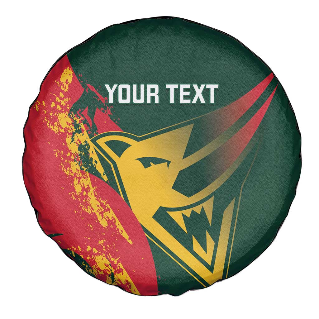 Custom Australia Tasmania Cricket Spare Tire Cover Go Tasmanian Tigers - Grunge Style
