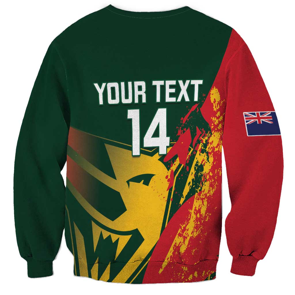 Custom Australia Tasmania Cricket Sweatshirt Go Tasmanian Tigers - Grunge Style