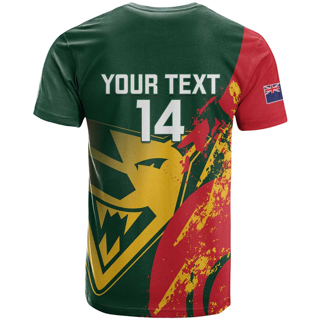 Custom Australia Tasmania Cricket T Shirt Go Tasmanian Tigers - Grunge Style