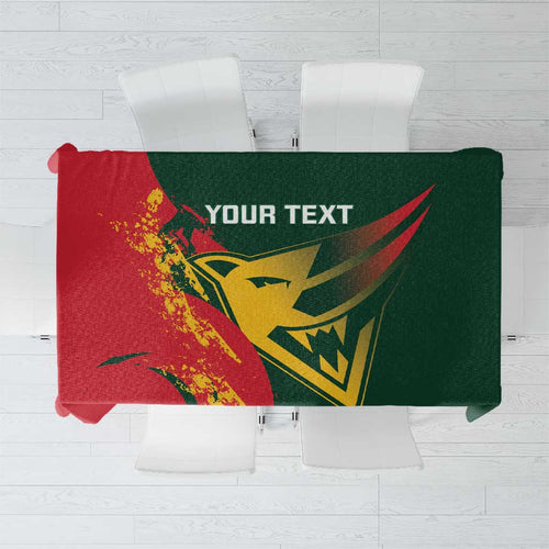 Custom Australia Tasmania Cricket Tablecloth Go Tasmanian Tigers - Grunge Style