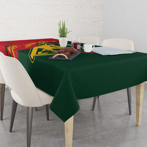Custom Australia Tasmania Cricket Tablecloth Go Tasmanian Tigers - Grunge Style