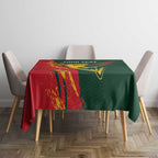 Custom Australia Tasmania Cricket Tablecloth Go Tasmanian Tigers - Grunge Style
