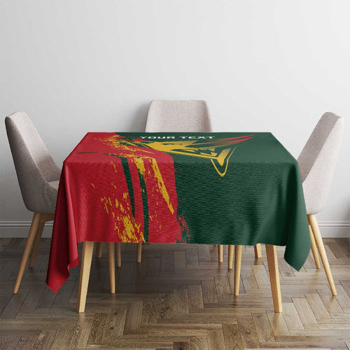 Custom Australia Tasmania Cricket Tablecloth Go Tasmanian Tigers - Grunge Style