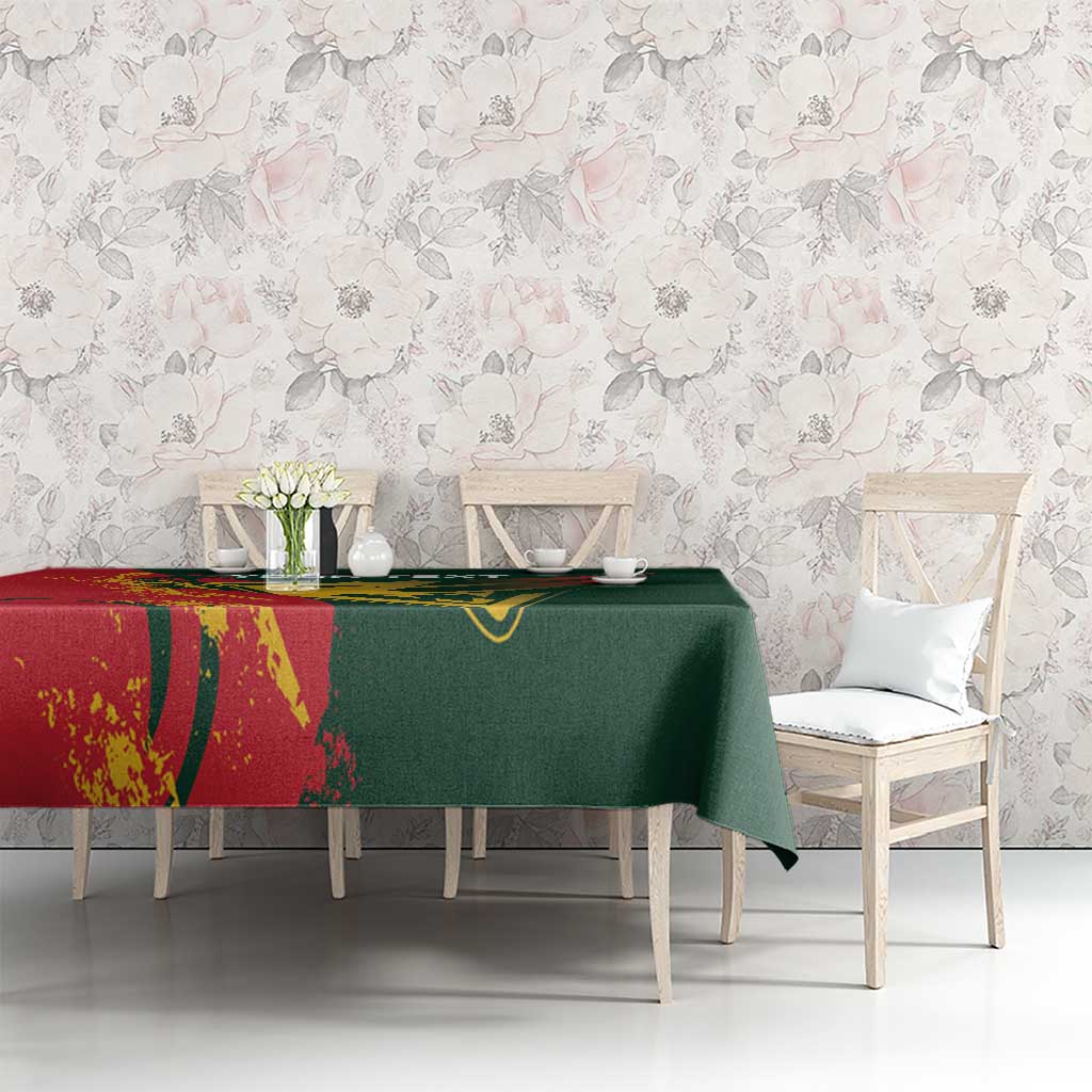 Custom Australia Tasmania Cricket Tablecloth Go Tasmanian Tigers - Grunge Style