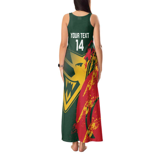 Custom Australia Tasmania Cricket Tank Maxi Dress Go Tasmanian Tigers - Grunge Style