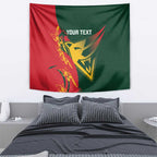Custom Australia Tasmania Cricket Tapestry Go Tasmanian Tigers - Grunge Style