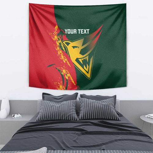 Custom Australia Tasmania Cricket Tapestry Go Tasmanian Tigers - Grunge Style