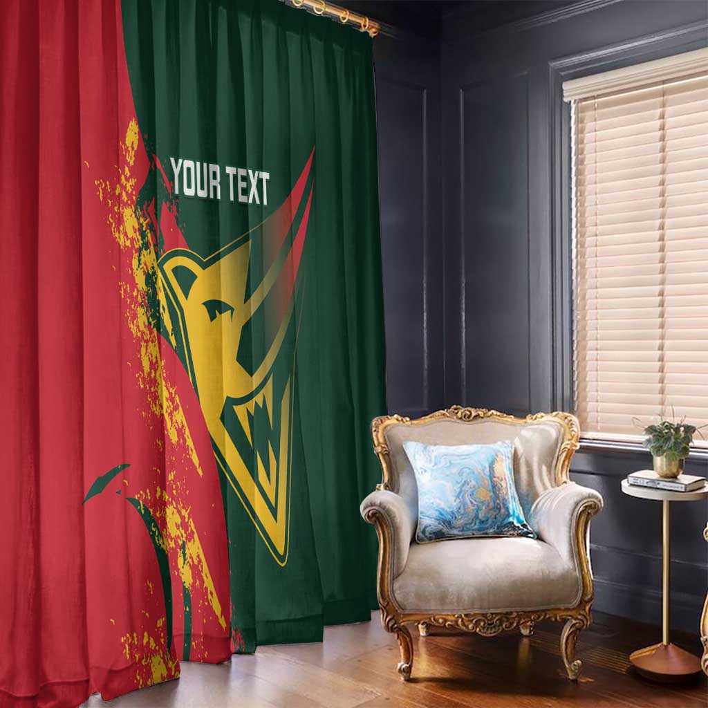 Custom Australia Tasmania Cricket Window Curtain Go Tasmanian Tigers - Grunge Style