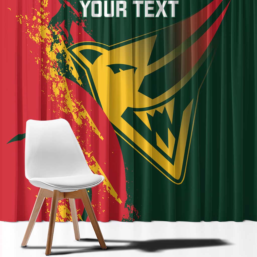 Custom Australia Tasmania Cricket Window Curtain Go Tasmanian Tigers - Grunge Style