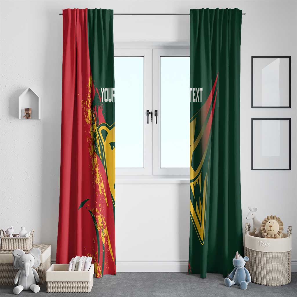 Custom Australia Tasmania Cricket Window Curtain Go Tasmanian Tigers - Grunge Style