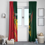 Custom Australia Tasmania Cricket Window Curtain Go Tasmanian Tigers - Grunge Style