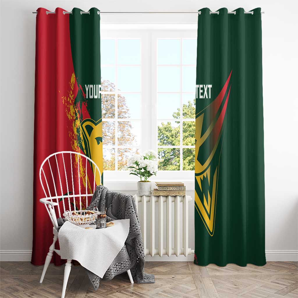 Custom Australia Tasmania Cricket Window Curtain Go Tasmanian Tigers - Grunge Style