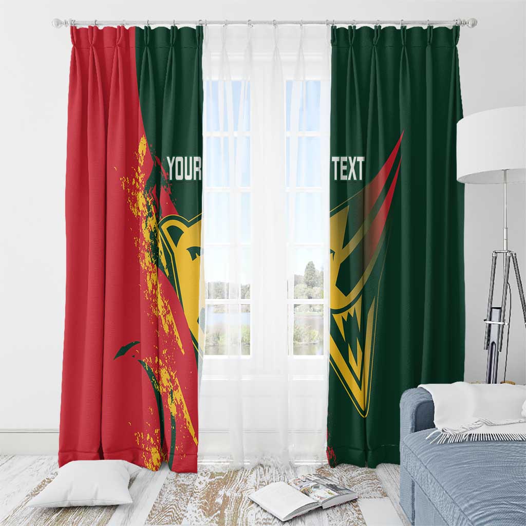 Custom Australia Tasmania Cricket Window Curtain Go Tasmanian Tigers - Grunge Style