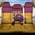 Custom Australia Queensland Cricket Back Car Seat Cover Go Bulls - Aboriginal Art
