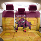 Custom Australia Queensland Cricket Back Car Seat Cover Go Bulls - Aboriginal Art
