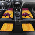 Custom Australia Queensland Cricket Car Mats Go Bulls - Aboriginal Art