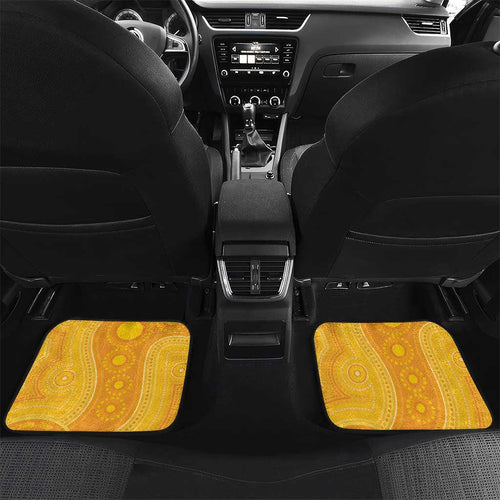 Custom Australia Queensland Cricket Car Mats Go Bulls - Aboriginal Art