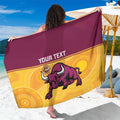 Custom Australia Queensland Cricket Sarong Go Bulls - Aboriginal Art