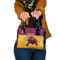 Custom Australia Queensland Cricket Shoulder Handbag Go Bulls - Aboriginal Art