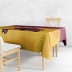Custom Australia Queensland Cricket Tablecloth Go Bulls - Aboriginal Art