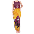 Custom Australia Queensland Cricket Tank Maxi Dress Go Bulls - Aboriginal Art