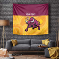 Custom Australia Queensland Cricket Tapestry Go Bulls - Aboriginal Art