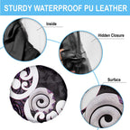 Aotearoa Koru Spare Tire Cover Purple Maori Paua Shell Mix Silver Fern