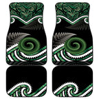 Koru Pounamu Aotearoa Car Mats Maori Paua Shell Mix Silver Fern