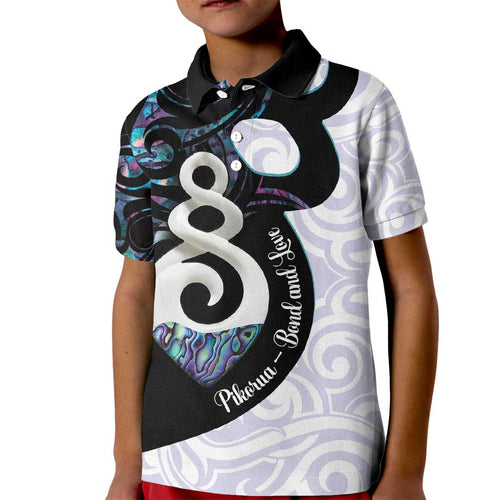 Aotearoa Pikorua Kid Polo Shirt NZ Twist - Bond And Love