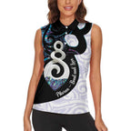 Aotearoa Pikorua Women Sleeveless Polo Shirt NZ Twist - Bond And Love