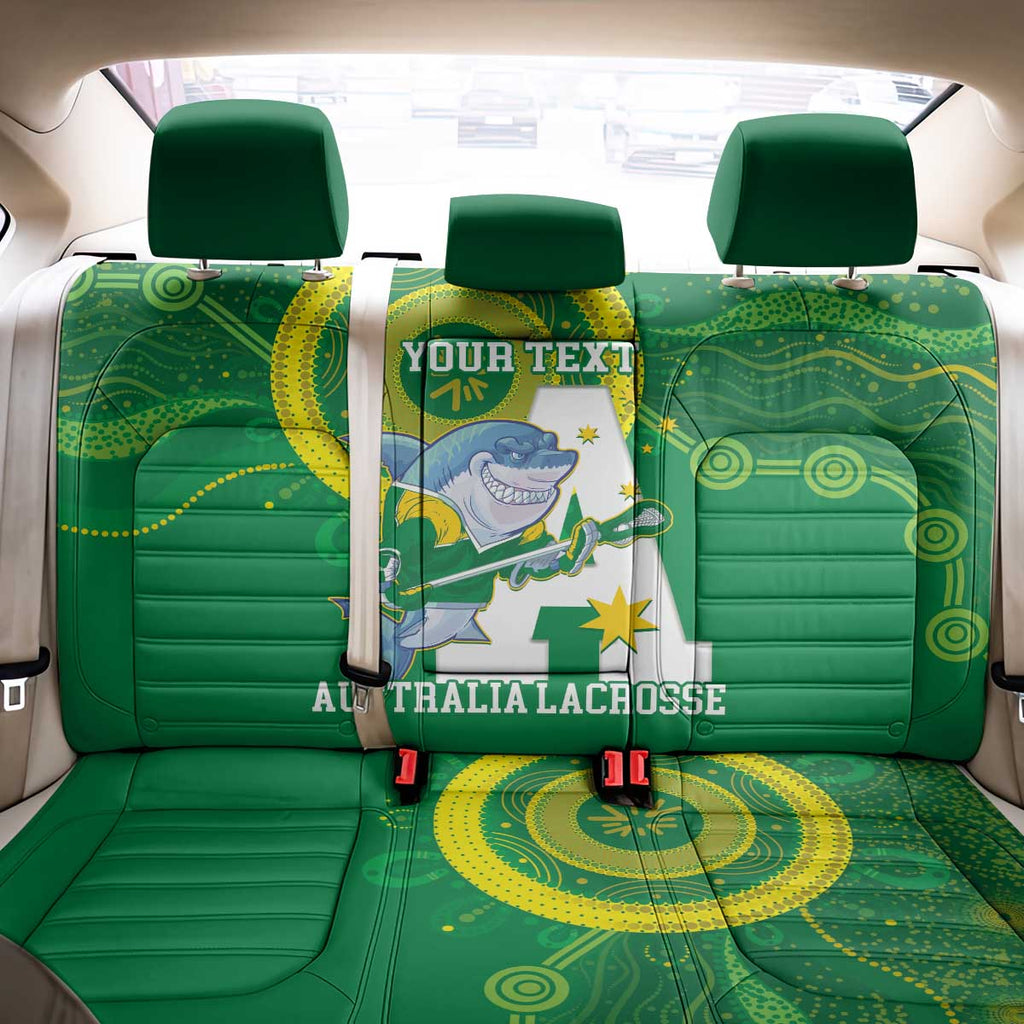 Custom Australia Lacrosse Back Car Seat Cover Go Aussie Shark Aboriginal Art