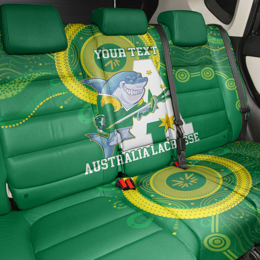 Custom Australia Lacrosse Back Car Seat Cover Go Aussie Shark Aboriginal Art