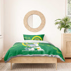 Custom Australia Lacrosse Bedding Set Go Aussie Shark Aboriginal Art