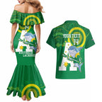 Custom Australia Lacrosse Couples Matching Mermaid Dress and Hawaiian Shirt Go Aussie Shark Aboriginal Art