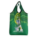 Custom Australia Lacrosse Grocery Bag Go Aussie Shark Aboriginal Art
