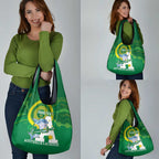 Custom Australia Lacrosse Grocery Bag Go Aussie Shark Aboriginal Art