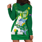 Custom Australia Lacrosse Hoodie Dress Go Aussie Shark Aboriginal Art
