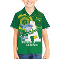 Custom Australia Lacrosse Kid Hawaiian Shirt Go Aussie Shark Aboriginal Art