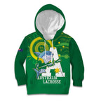 Custom Australia Lacrosse Kid Hoodie Go Aussie Shark Aboriginal Art