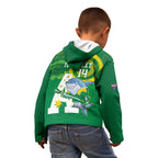 Custom Australia Lacrosse Kid Hoodie Go Aussie Shark Aboriginal Art