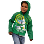 Custom Australia Lacrosse Kid Hoodie Go Aussie Shark Aboriginal Art